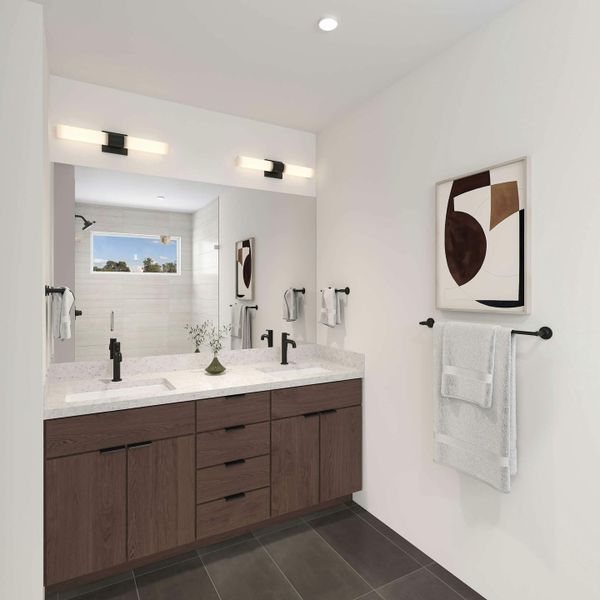 Furnished interior view inside a new home in , Denver (Image 7). Furnished interior view inside a new home in , Denver (Image 7).