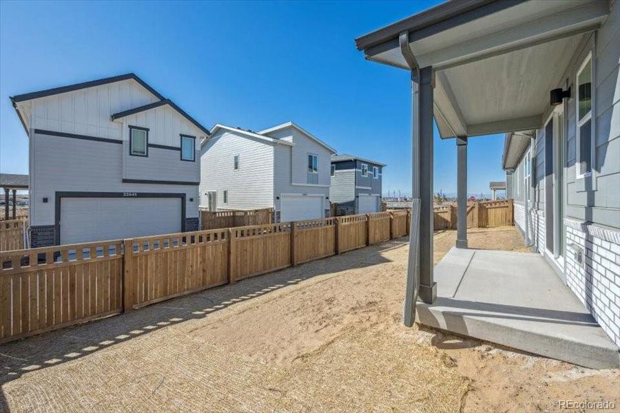 Exterior details and patio area of a home in The Boulevard II Collection at Windler, Aurora (Image 2).
