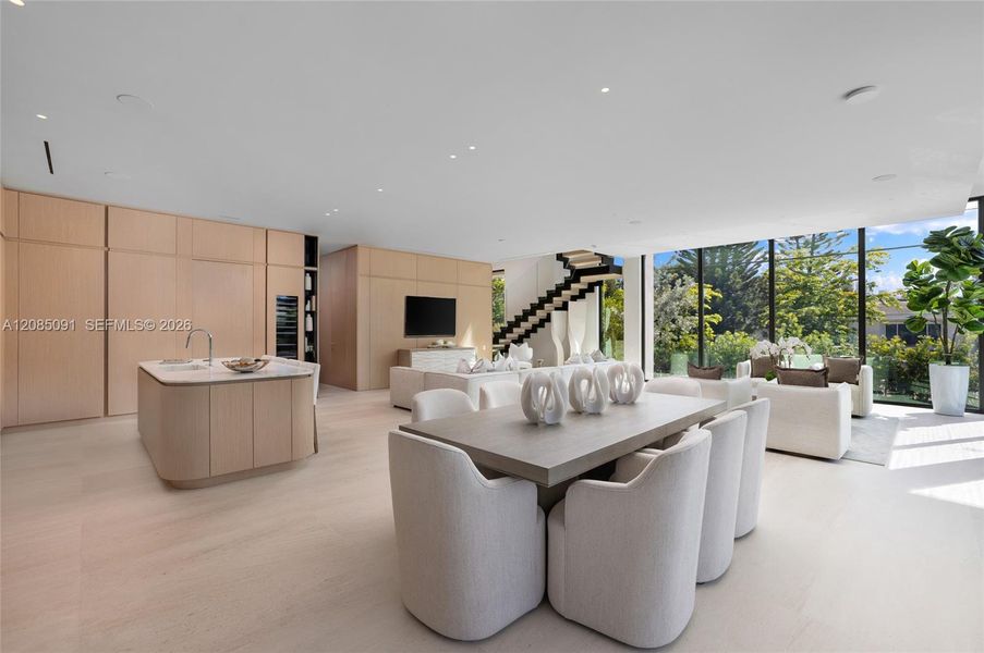 Furnished interior view inside a new home in , Miami Beach (Image 7).