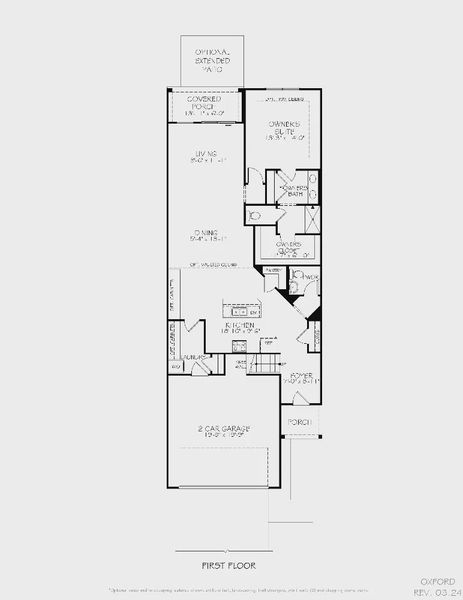 2D floor plan layout of this home in The Courtyards at Oak Grove, Durham, NC (Image 30).