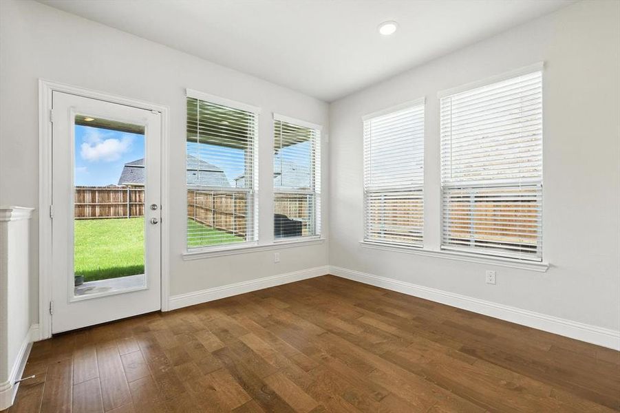 Eat in kitchen area.