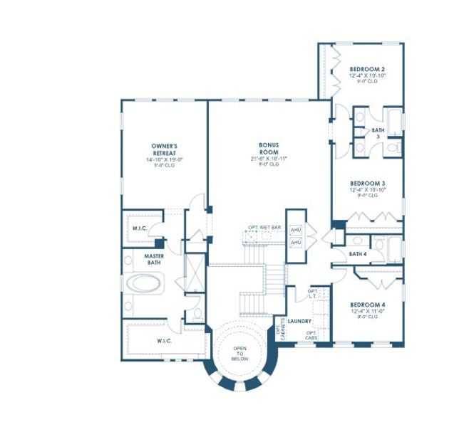 2D floor plan layout for the Madeira III by Homes by WestBay in Oakfield, Parrish, FL (Image 3).