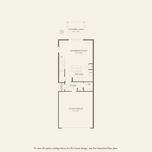 2D floor plan layout for the Marisol by Pulte Homes in Somerset Lakes, Orlando, FL (Image 3).
