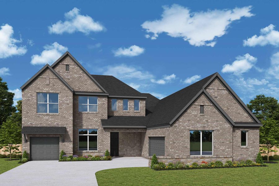 Representative exterior photo of a completed home built from the The Denali by David Weekley Homes in The Woodlands Hills 70’, Willis, TX (Image 1). Representative exterior photo of a completed home built from the The Denali by David Weekley Homes in The Woodlands Hills 70’, Willis, TX (Image 1).