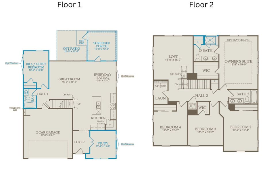 2D floor plan layout of this home in Wimberly, Willow Spring, NC (Image 5).
