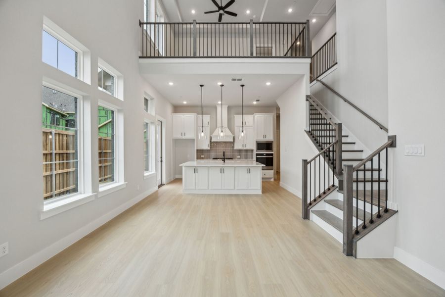 Furnished interior view inside a new home in Newman Village Townhomes, Frisco (Image 3).