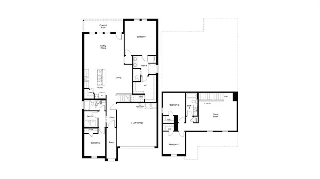 D.R. Horton's  Southhaven Floorplan - All Home and community information, including pricing, included features, terms, availability and amenities, are subject to change at any time without notice or obligation. All Drawings, pictures, photographs, video, square footages, floor plans, elevations, features, colors and sizes are approximate for illustration purposes only and will vary from the homes as built.