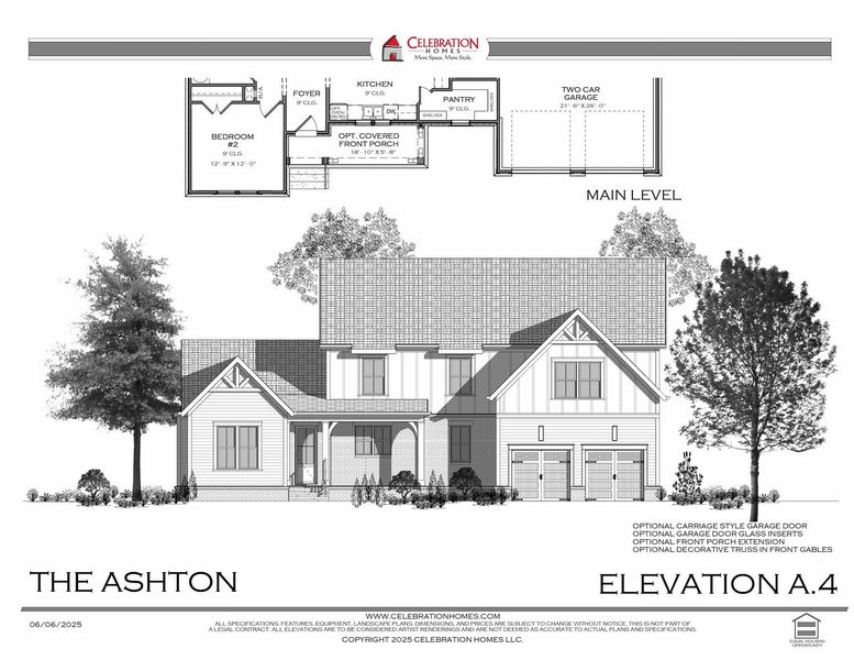 Representative rendering of the exterior for the Ashton by Celebration Homes (Image 10).
