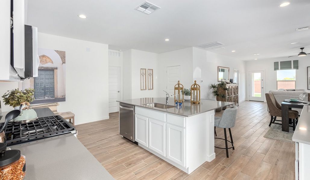 Representative furnished interior of a home built from the Kingston by D.R. Horton in Hanson Ridge, Vail (Image 10).