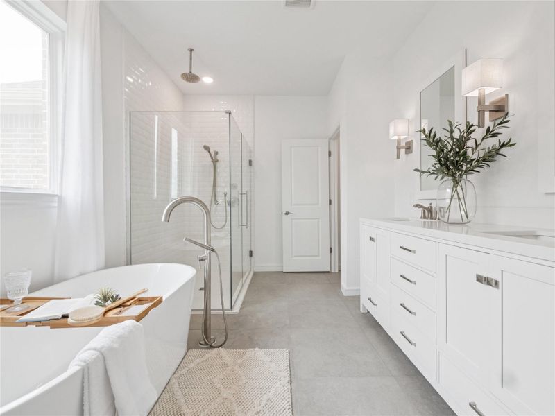 Serene primary bath (*Photo not of actual home and used for illustration purposes only.) Serene primary bath (*Photo not of actual home and used for illustration purposes only.)