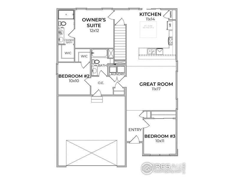 2D floor plan layout of this home in Hudson Hills, Hudson, CO (Image 4).