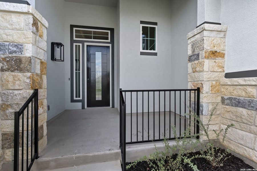 Exterior details and patio area of a home in The Reserve at Potranco Oaks, Castroville (Image 19). Exterior details and patio area of a home in The Reserve at Potranco Oaks, Castroville (Image 19).