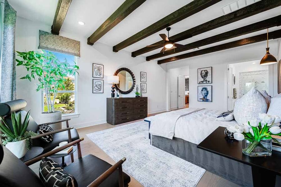 Representative furnished interior of a home built from the Catalina by Taylor Morrison in Travisso Florence Collection, Leander (Image 19).