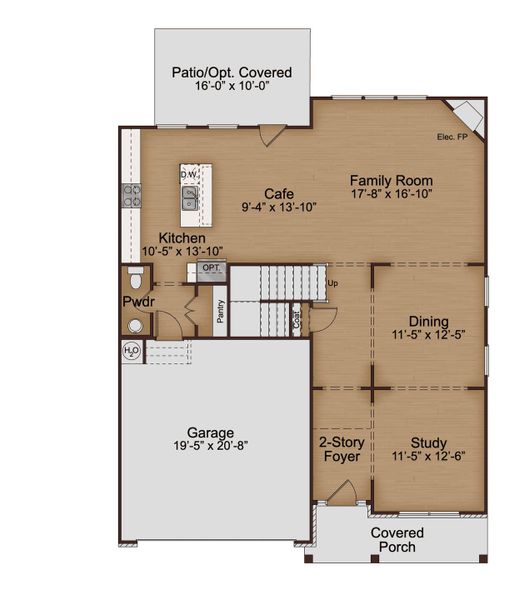 2D floor plan layout for the Inwood by McKinley Homes in Stratford Square, Lawrenceville, GA (Image 3). 2D floor plan layout for the Inwood by McKinley Homes in Stratford Square, Lawrenceville, GA (Image 3).