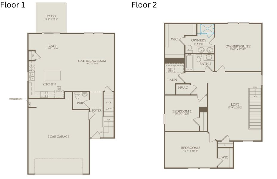2D floor plan layout of this home in Westford, Sanford, NC (Image 3).