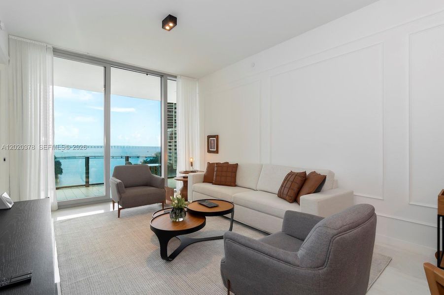 Furnished interior view inside a new home in , Miami (Image 18).