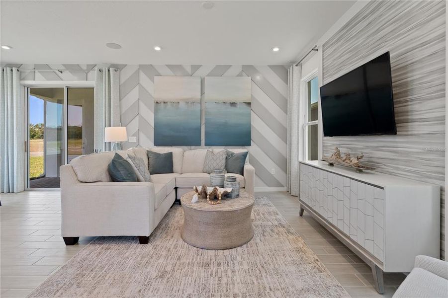 Furnished interior view inside a new home in Trinity Place, St. Cloud (Image 13). Furnished interior view inside a new home in Trinity Place, St. Cloud (Image 13).