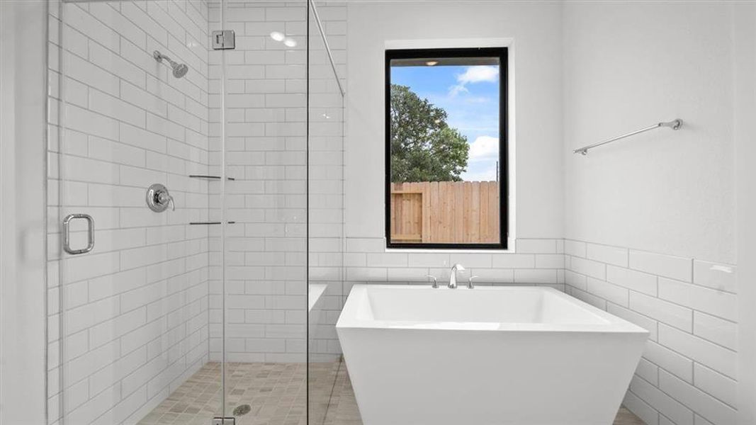 Primary Bathroom with freestanding tub