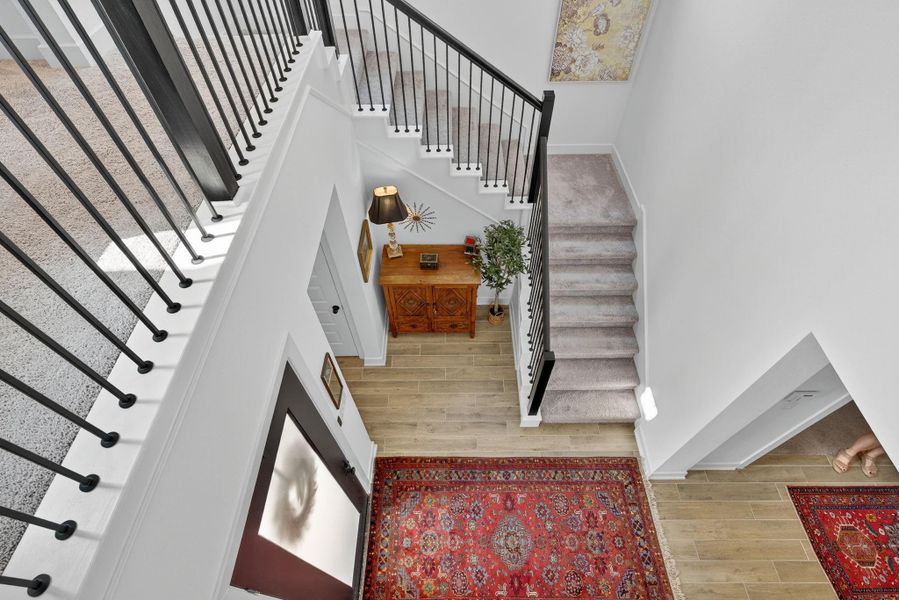 A beautiful view from the 2nd story overlooking the entry & foyer! 31418 Golden Cliffs Ln., Fulshear, TX 77441 A beautiful view from the 2nd story overlooking the entry & foyer! 31418 Golden Cliffs Ln., Fulshear, TX 77441