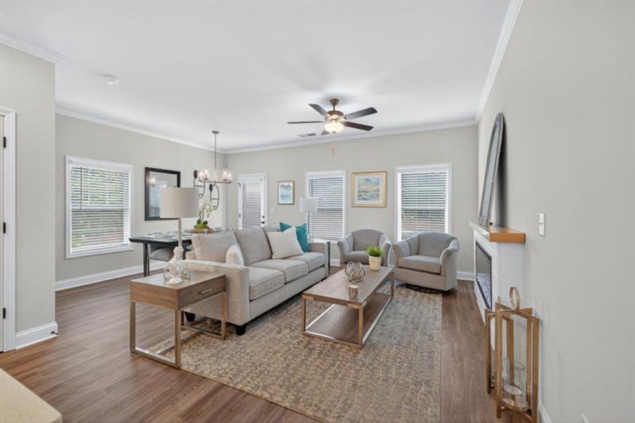 Furnished interior view inside a new home in Medlock Park, Austell (Image 36).