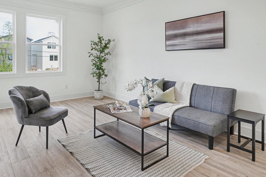 Furnished interior view inside a new home in , North Charleston (Image 4). Furnished interior view inside a new home in , North Charleston (Image 4).