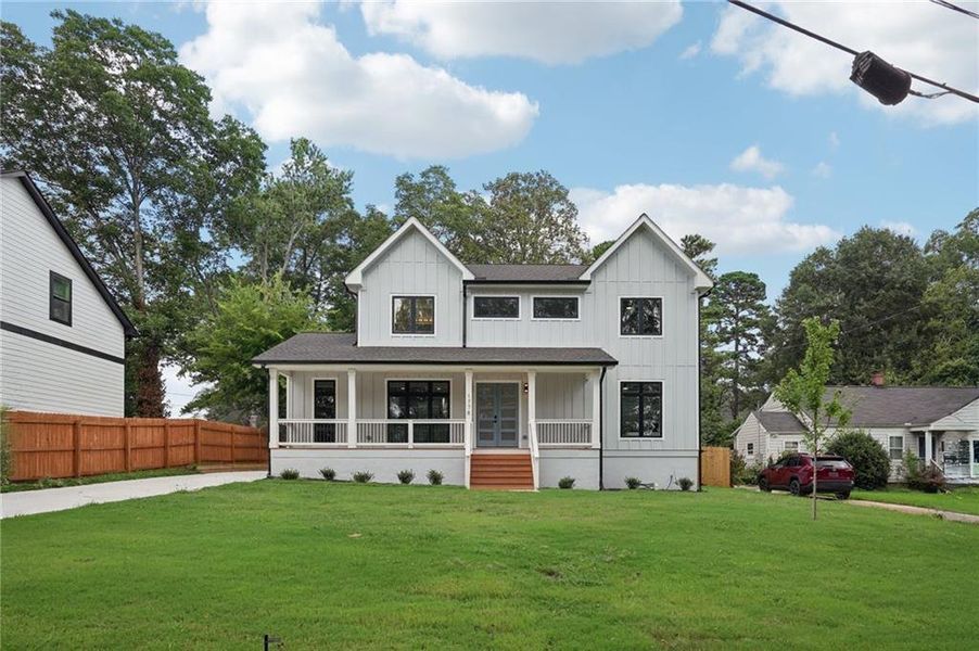 Front exterior of a new home in , Decatur, GA, highlighting curb appeal (Image 24). Front exterior of a new home in , Decatur, GA, highlighting curb appeal (Image 24).