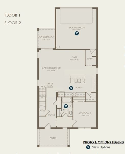 2D floor plan layout for the Mabel II by Pulte Homes in SeaFlower, Bradenton, FL (Image 4).