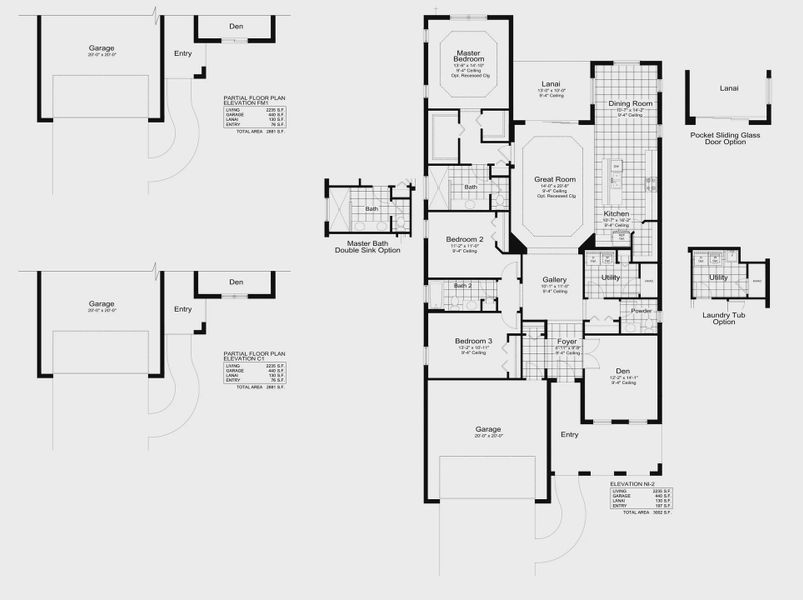2D floor plan layout for the Starlight 2 by Neal Communities in Tide Marsh, Fort Myers, FL (Image 5).