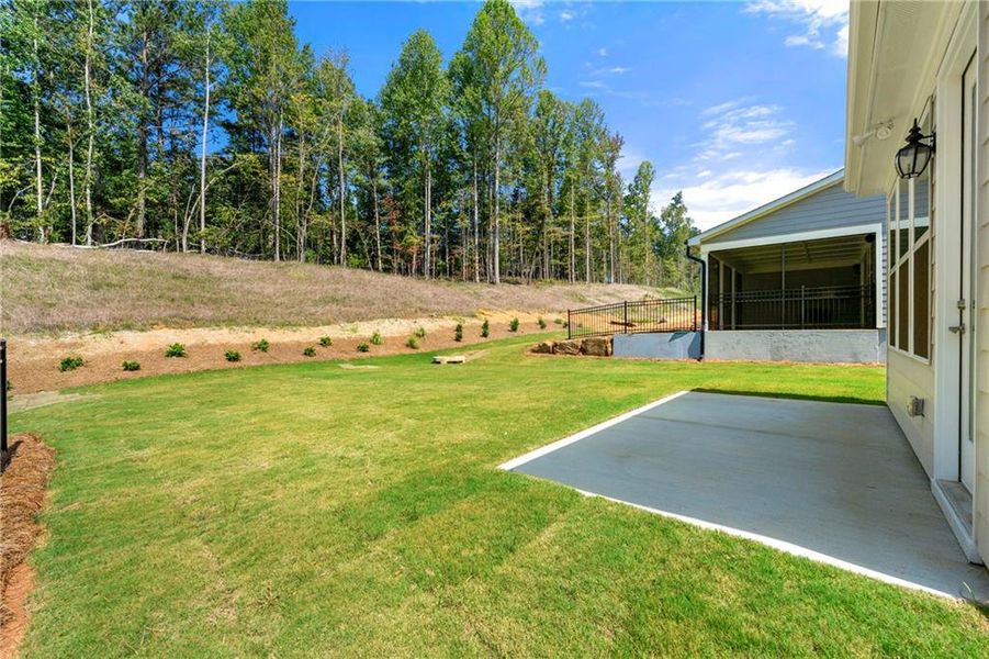 Exterior details and patio area of a home in Cresswind Georgia at Twin Lakes, Hoschton (Image 3). Exterior details and patio area of a home in Cresswind Georgia at Twin Lakes, Hoschton (Image 3).