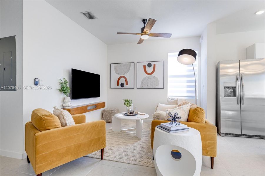 Furnished interior view inside a new home in Del Mar, Miami (Image 14). Furnished interior view inside a new home in Del Mar, Miami (Image 14).