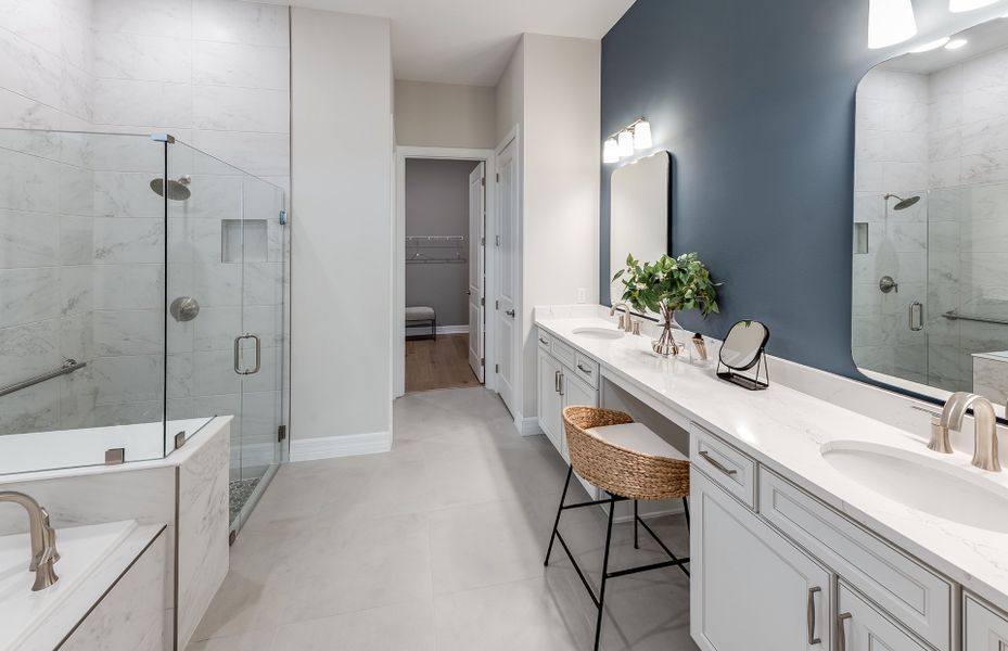 Owner's Bathroom with Dual Vanities