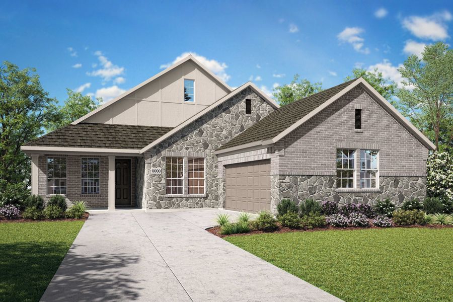Representative exterior photo of a completed home built from the Cameron by Tri Pointe Homes in View at the Reserve, Mansfield, TX (Image 11).