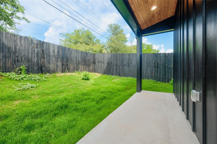 Exterior details and patio area of a home in , Austin (Image 19).