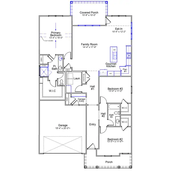 2D floor plan layout of this home in Cornerstone, Anderson, SC (Image 2). 2D floor plan layout of this home in Cornerstone, Anderson, SC (Image 2).