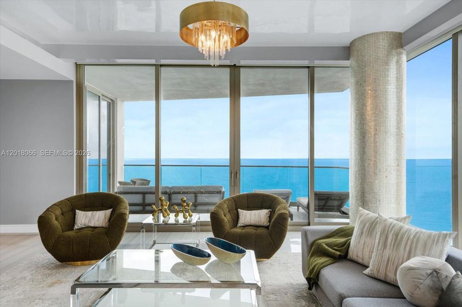 Furnished interior view inside a new home in The Estates at Acqualina, Sunny Isles Beach (Image 13). Furnished interior view inside a new home in The Estates at Acqualina, Sunny Isles Beach (Image 13).