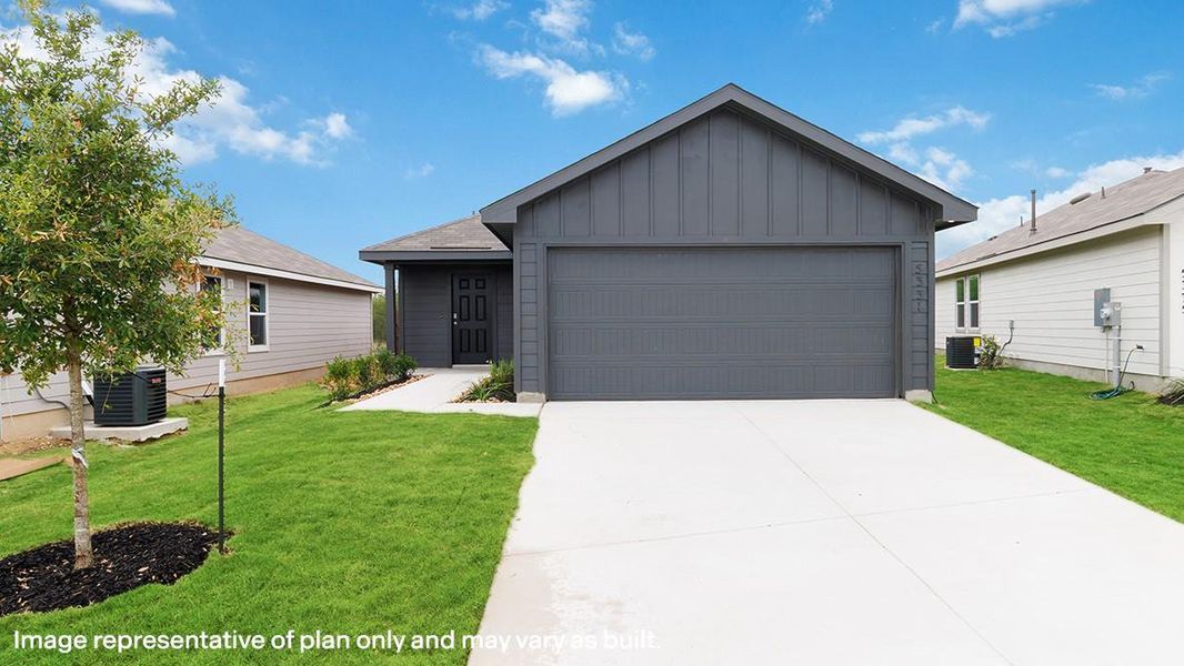 Front exterior of a new home in Garver Heights, Houston, TX, highlighting curb appeal (Image 1).