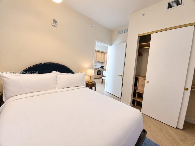 Furnished interior view inside a new home in NoMad Residences, Miami (Image 15).