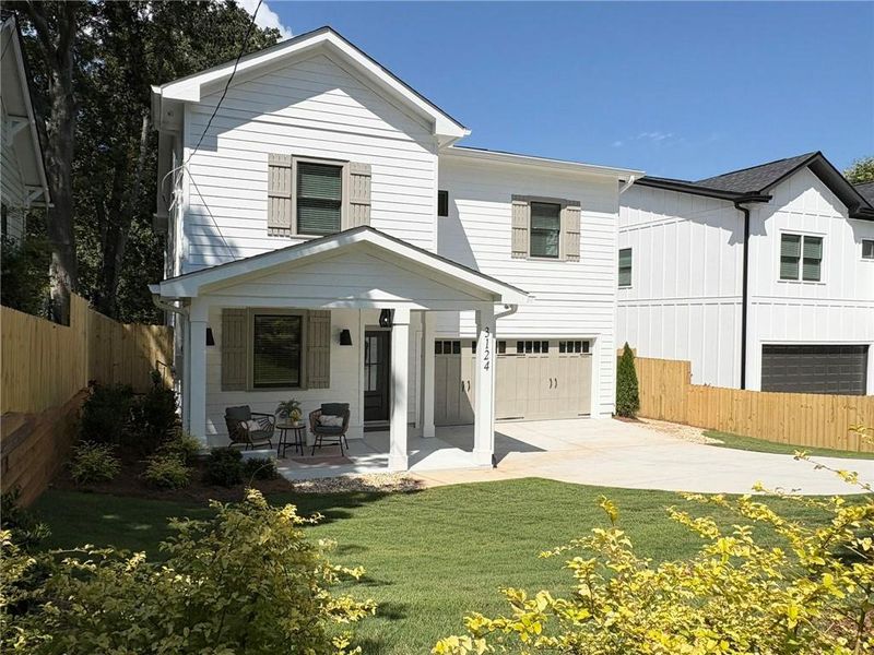 Front exterior of a new home in , Scottdale, GA, highlighting curb appeal (Image 21). Front exterior of a new home in , Scottdale, GA, highlighting curb appeal (Image 21).