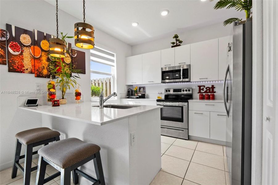 Furnished interior view inside a new home in , Miami (Image 11).