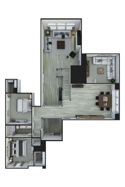2D floor plan layout for the Barnhart by Tri Pointe Homes in Woodson’s Reserve, Spring, TX (Image 6).