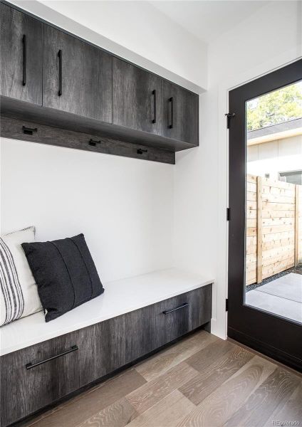 Mud room with built in storage