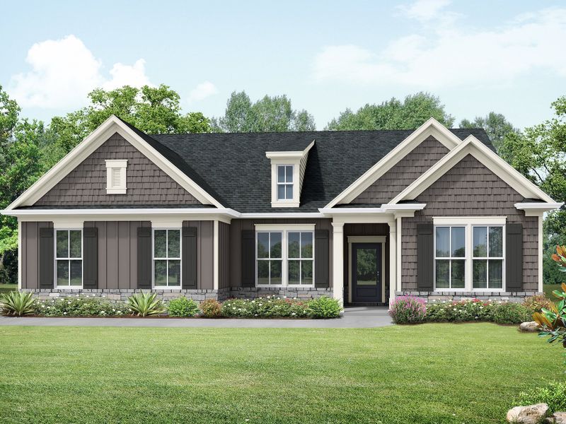 Representative exterior photo of a completed home built from the The Rosewood by My Home Communities in Legends at Old Monroe, Monroe, GA (Image 7).