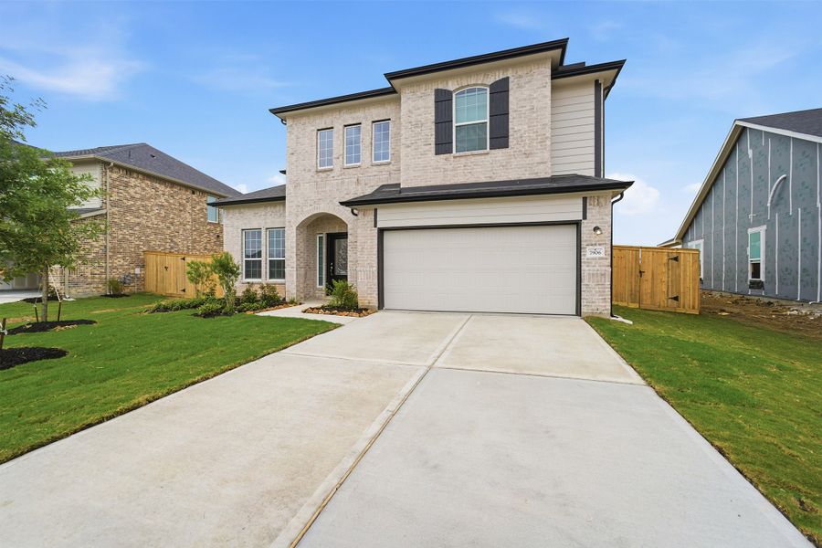 Front exterior of a new home in Ashland, Richwood, TX, highlighting curb appeal (Image 26).