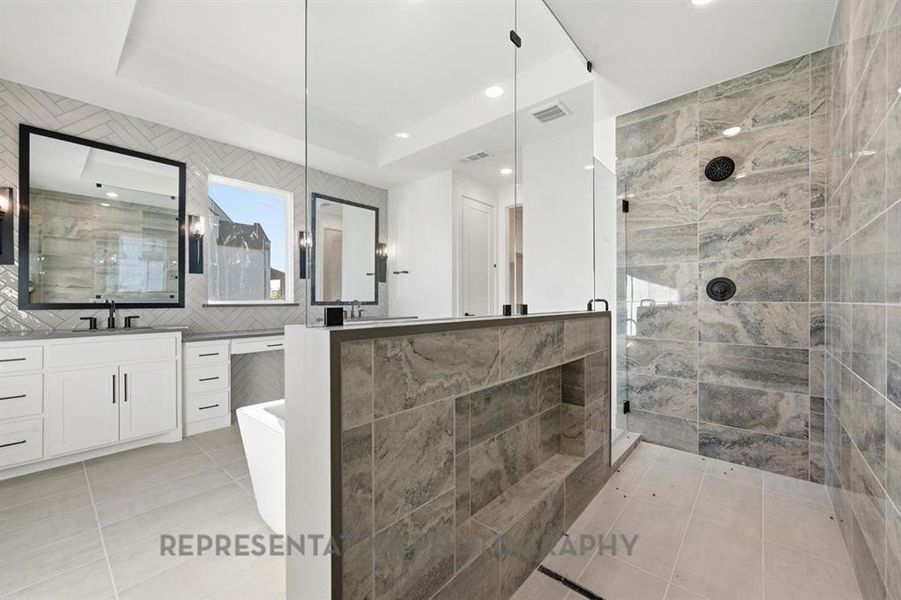 Furnished interior view inside a new home in Mosaic, Prosper (Image 14).