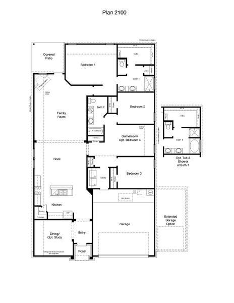 2D floor plan layout of this home in Three Creeks - Colt Creek, Belton, TX (Image 3). 2D floor plan layout of this home in Three Creeks - Colt Creek, Belton, TX (Image 3).