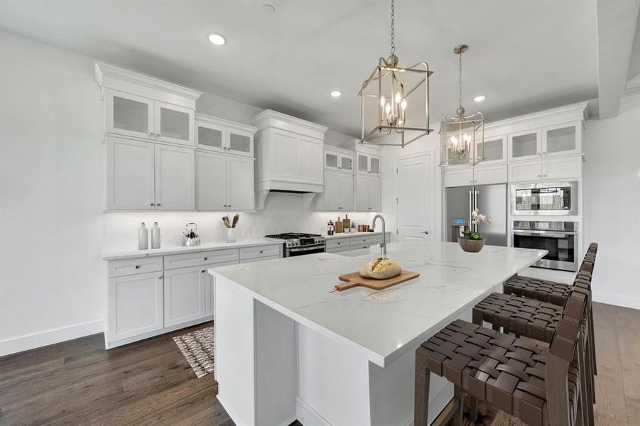 Furnished interior view inside a new home in Kreymer at the Park, Wylie (Image 24).