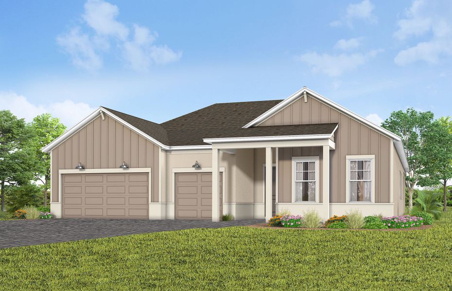 Front exterior of a home in the Del Webb Lakehaven community, located in Clermont, FL (Image 13).