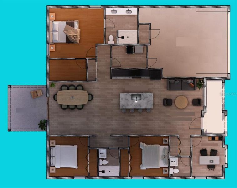2D floor plan layout of this home in , Port Charlotte, FL (Image 4).