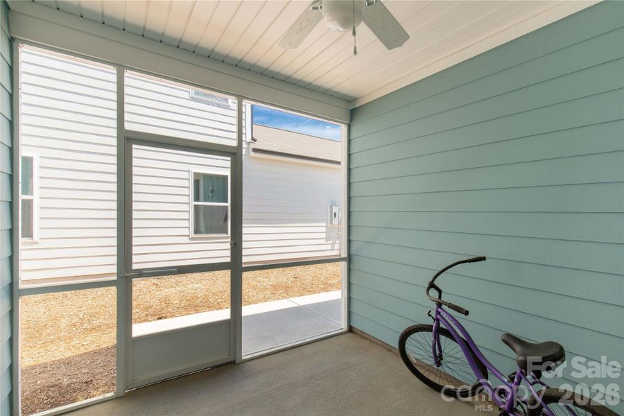 Exterior details and patio area of a home in Wilkerson Place, York (Image 4).