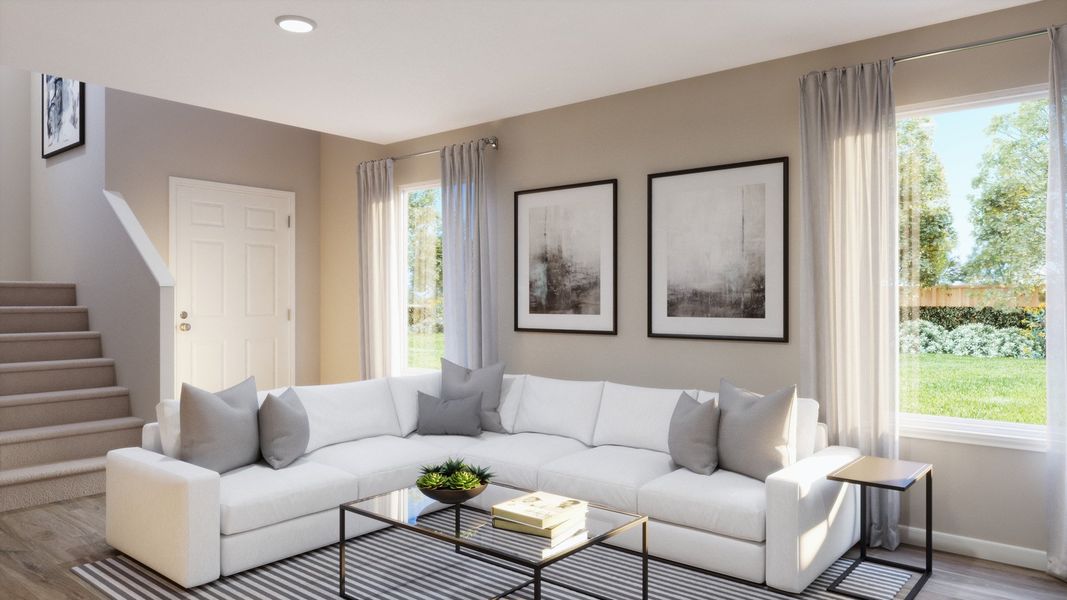 Representative furnished interior of a home built from the The Nottingham by Legend Homes in Townsend Reserve, Splendora (Image 5).